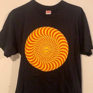 Supreme Spitfire classic swirl SS18 tee black red yellow